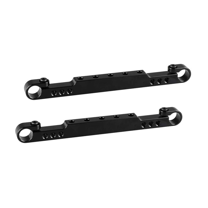 CAMVATE 200mm Aluminum Bar with 15mm Rod Adapter for DIY Camera/Monitor Cage Rig (2 Pieces)