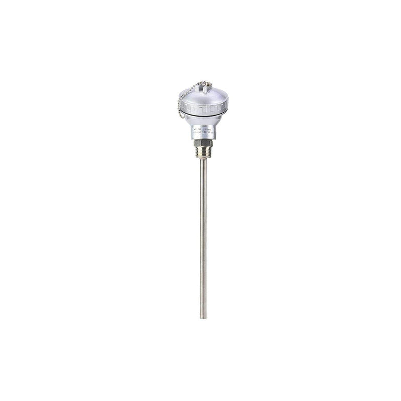 Nitrip RTD PT100 Temperature Sensor Probe 1/2" 201 Stainless Steel NPT Thread Thermocouple Terminal Head(200mm)