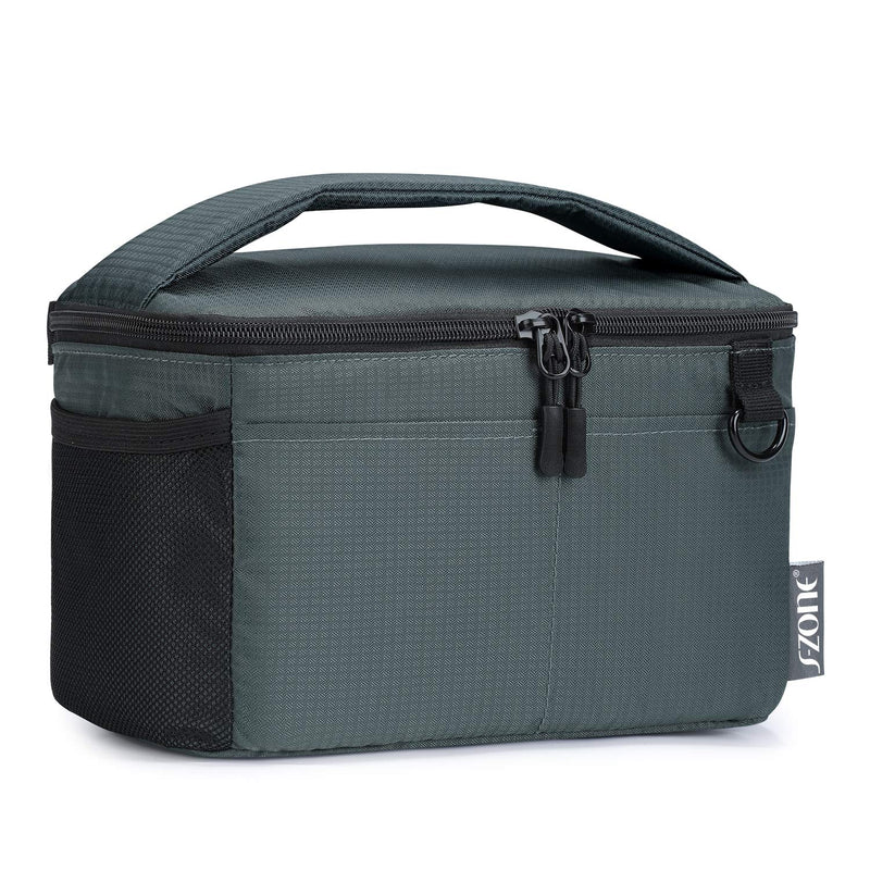S-ZONE Water Resistant Camera Insert Bag with Sleeve Camera Case Upgraded Version 2.0 ArmyGreen