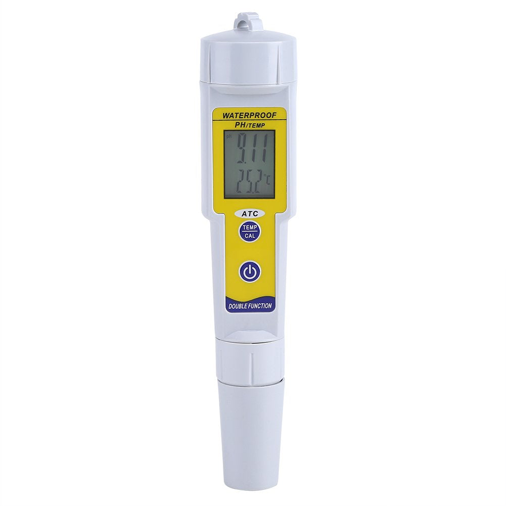 Digital PH Meter, Portable LCD Backlight Display Digital PH & TEMP Meter Water Quality PH Tester for Aquarium, Hydroponics, Spas, Swimming Pools