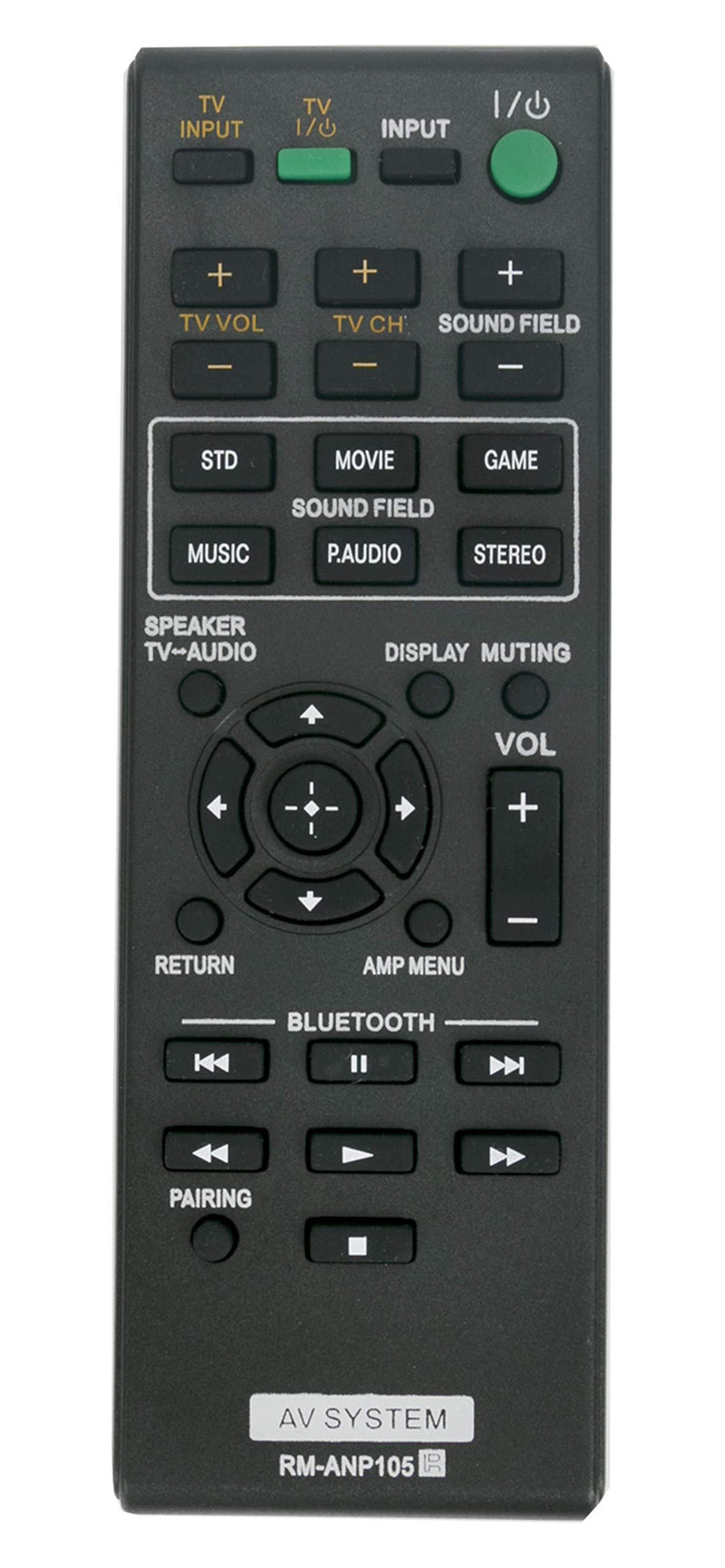 New RM-ANP105 Replaced Remote fit for Sony AV System Home Theater T-CT660 SA-CT660 HT-CT660/C SA-WCT660