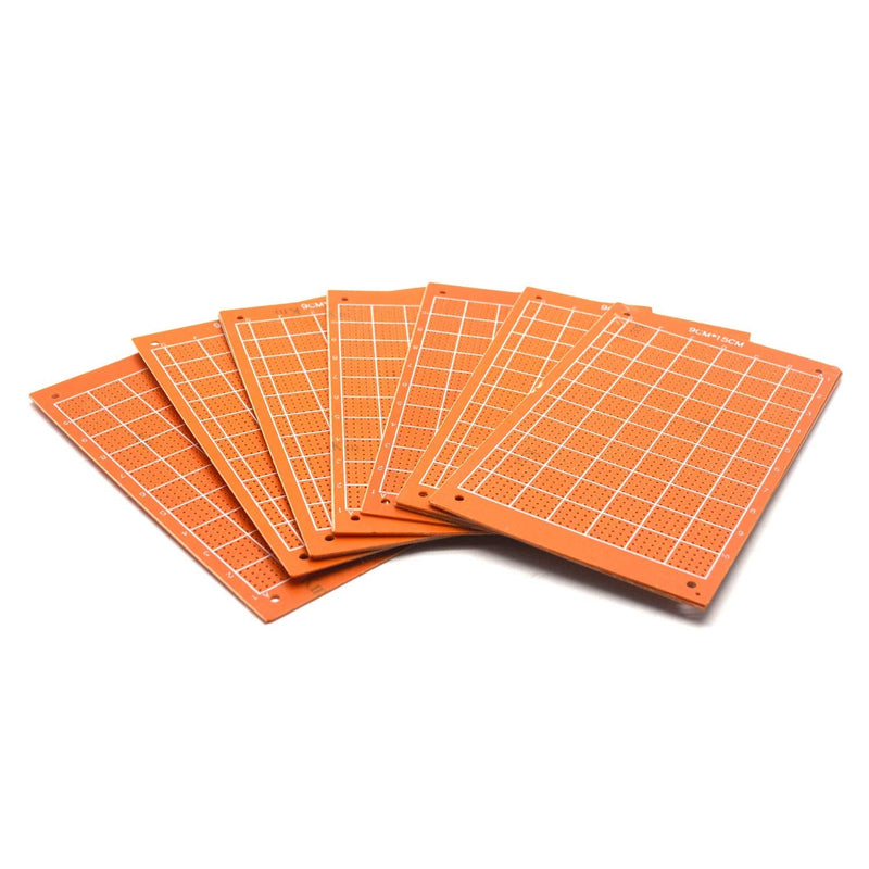 T Tulead 10PCS PCB Board Perfboard Prototype Board Circuit Breadboard 6"x3.5"(LxW), Universal Breadboard Test Prototype Boards Orange,6"x3.5",10PCS