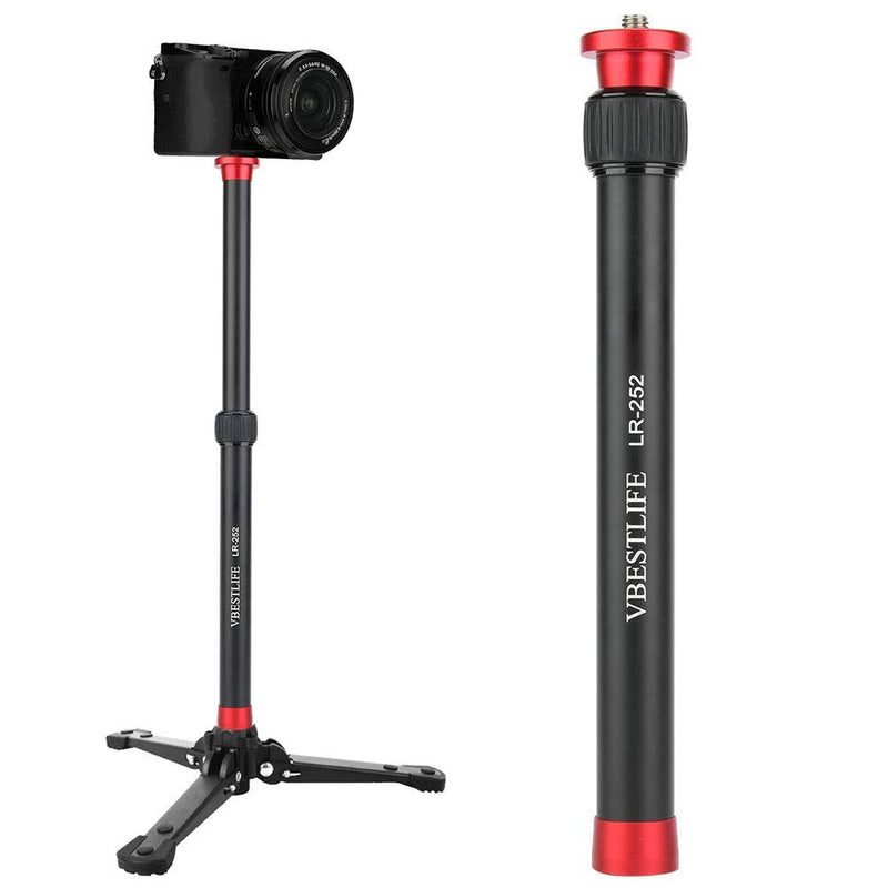 Vbestlife Gimbal Extension Pole, Desktop Tripod Extension Rod Extendable Stick 1/4'' 3/8'' Thread 2 Sections Desktop Tripod Extension Rod for DSLR Camera