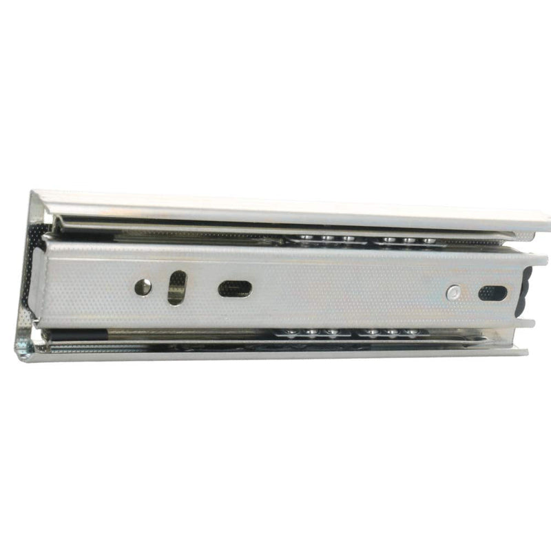 MroMax 6-Inch Drawer Slides, Full Extension Ball Bearing Slide Track Rail 45mm Wide 100lb Capacity Silver Tone 1 Piece
