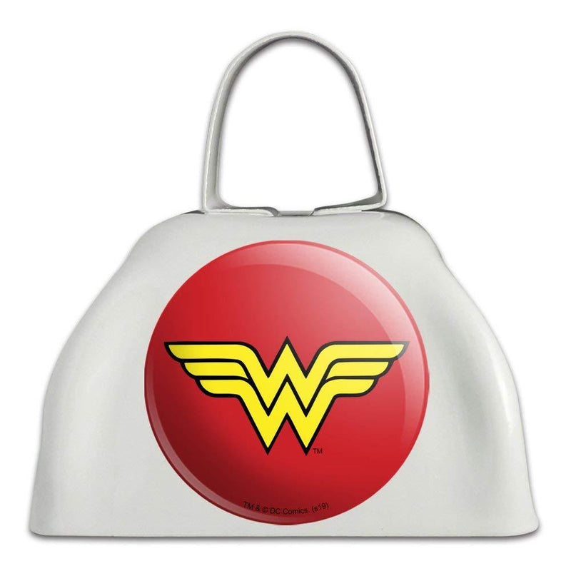 Wonder Woman Classic Logo White Metal Cowbell Cow Bell Instrument