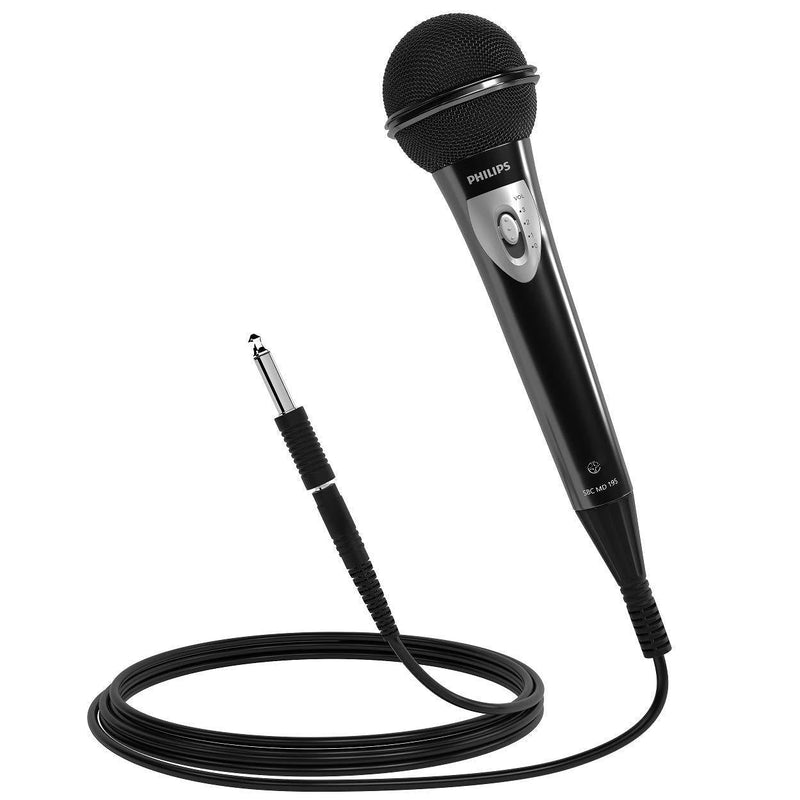 [AUSTRALIA] - PHILIPS Vocal Dynamic Microphone, Wired Mic Audio Technica Microphone Professional, for Vocal and Singing with Volume Control with 16 Feet XLR Audio Cord SBCMD195 
