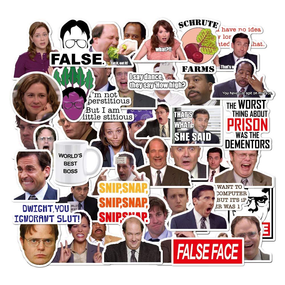 The Office Stickers Pack of 50 Stickers - The Office Stickers for Laptops, The Office Laptop Stickers, Funny Stickers for Laptops, Computers, Hydro Flasks (The Office-A)