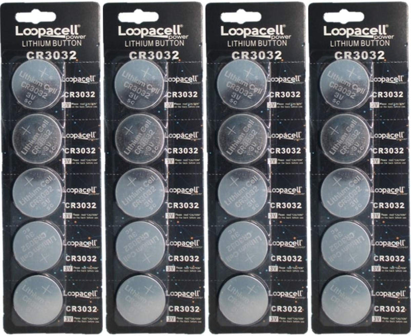 Loopacell CR3032 CR 3032 Lithium 3V 20 Batteries