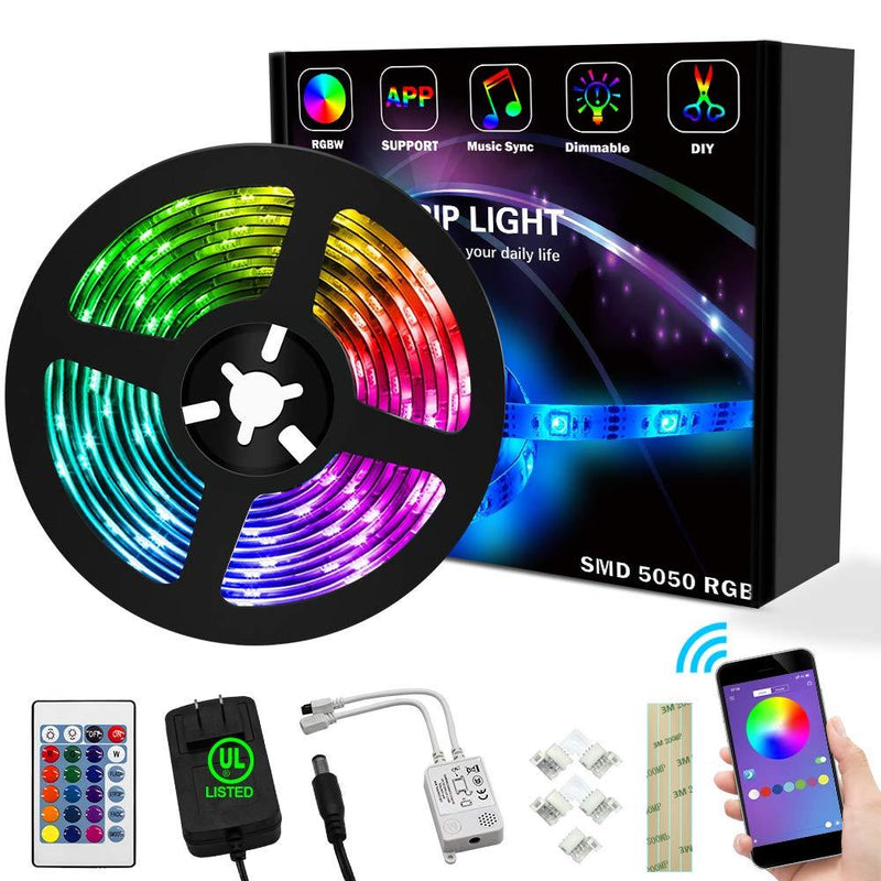 [AUSTRALIA] - Weird Tails LED Strip Lights 16.4ft - (New Version) Music Sync Color Changing Lights with +50% Brightness 5050 RGB LEDs and Strong Adhesive Tape, APP Control, Dimmable, for Party, Home Decoration 