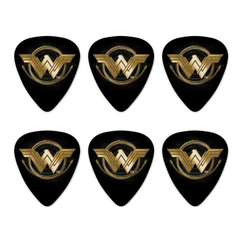 Wonder Woman Movie Golden Lasso Logo Novelty Guitar Picks Medium Gauge - Set of 6