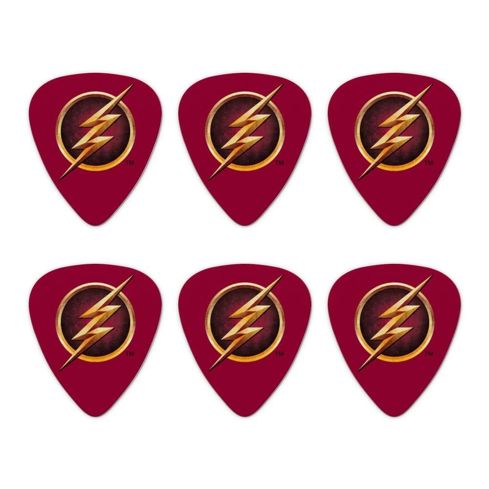 The Flash TV Series Logo Novelty Guitar Picks Medium Gauge - Set of 6