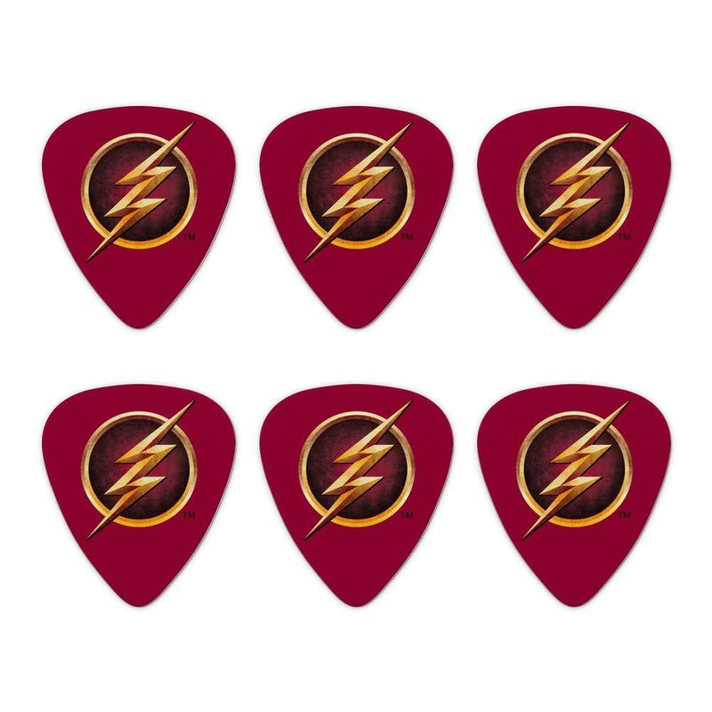 The Flash TV Series Logo Novelty Guitar Picks Medium Gauge - Set of 6