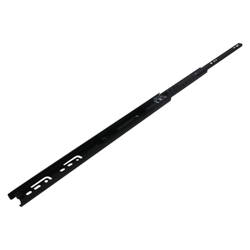 MroMax 380mm Cold Rolled Steel Drawer Slides, Full Extension Ball Bearing Slide Track Rail 30mm Wide 100lb Capacity Black 1 Pair