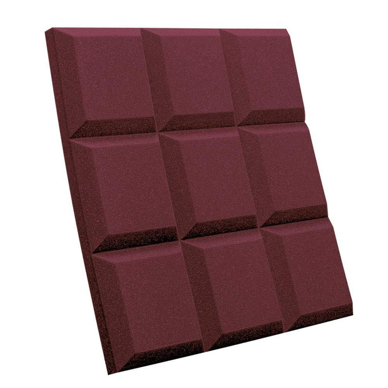 [AUSTRALIA] - Acoustic Panels Studio Foam Sound Proof Panels Nosie Dampening Foam Studio Music Equipment Acoustical Treatments Foam 4 Pcs-12''12''2''-Nine Squares 4 Pcs/2 Inch-Nine-Squared/Burgundy 