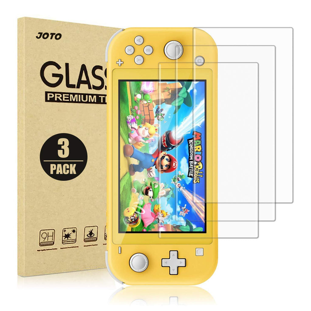 [3 Pack]Switch Lite Screen Protector, JOTO Tempered Glass Screen Film Guard Rounded Edge Real Glass Screen Protector for Nintendo Switch Lite 2019 -Clear