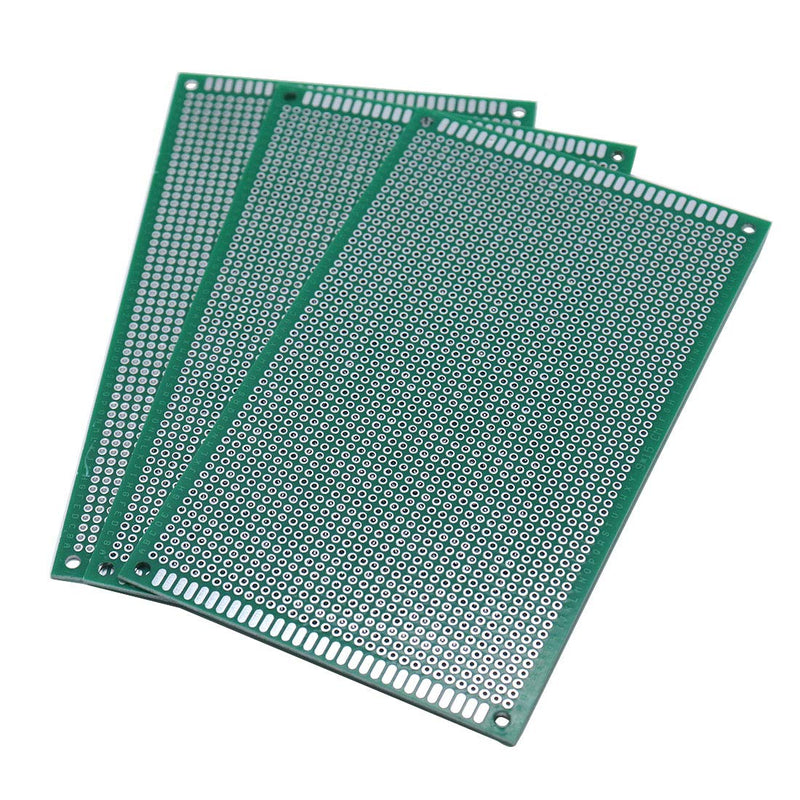 Sscon 3Pcs 9x15cm Double Sided Prototype PCB Universal Printed Circuit Board for DIY Soldering