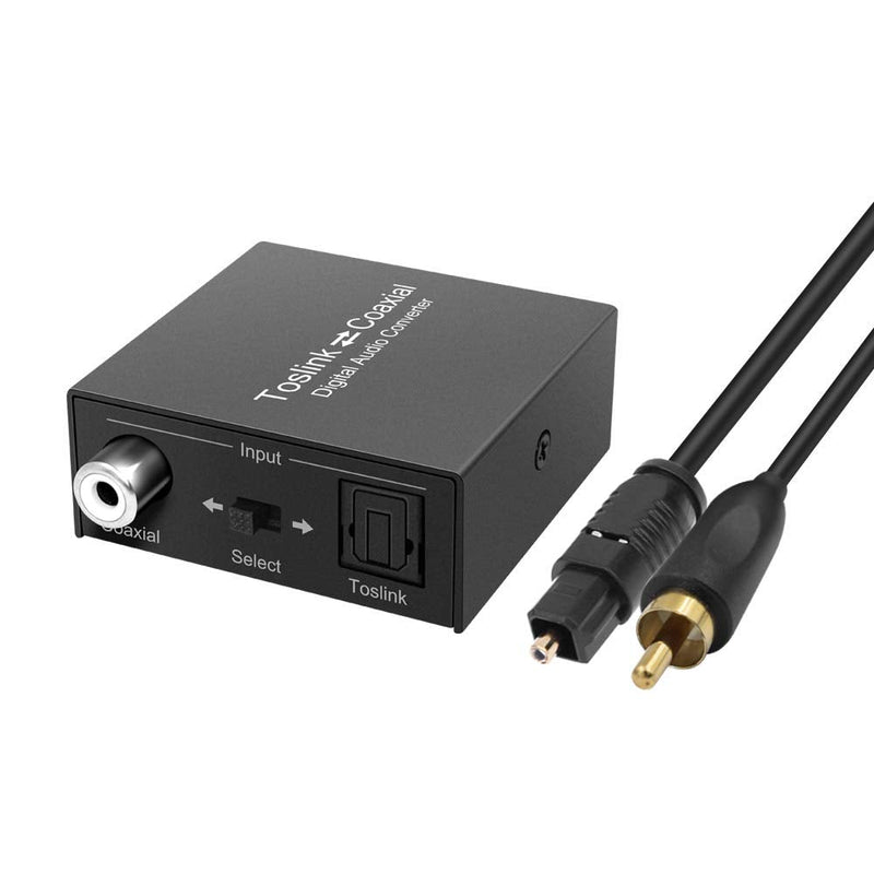 [AUSTRALIA] - Digital Coaxial to Optical Converter, Bi-Directional Coax Digital Audio Converter Optical-to-Coaxial or Coax-to-Optical Digital Audio Converter Adapter 