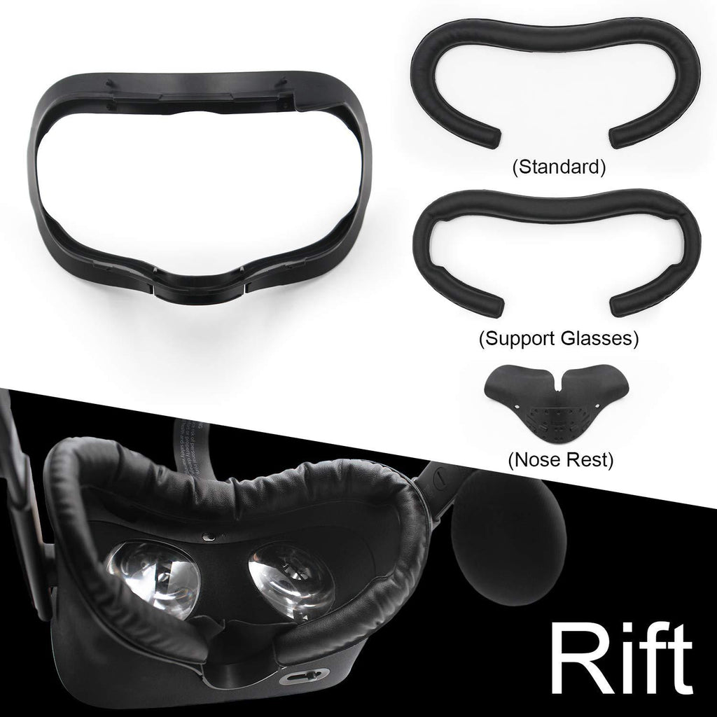 AMVR VR Facial Interface & Foam Cover Pad Replacement Comfort Set for Oculus Rift ( Only Work for Rift CV1)