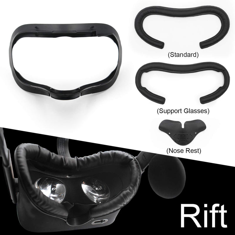 AMVR VR Facial Interface & Foam Cover Pad Replacement Comfort Set for Oculus Rift ( Only Work for Rift CV1)