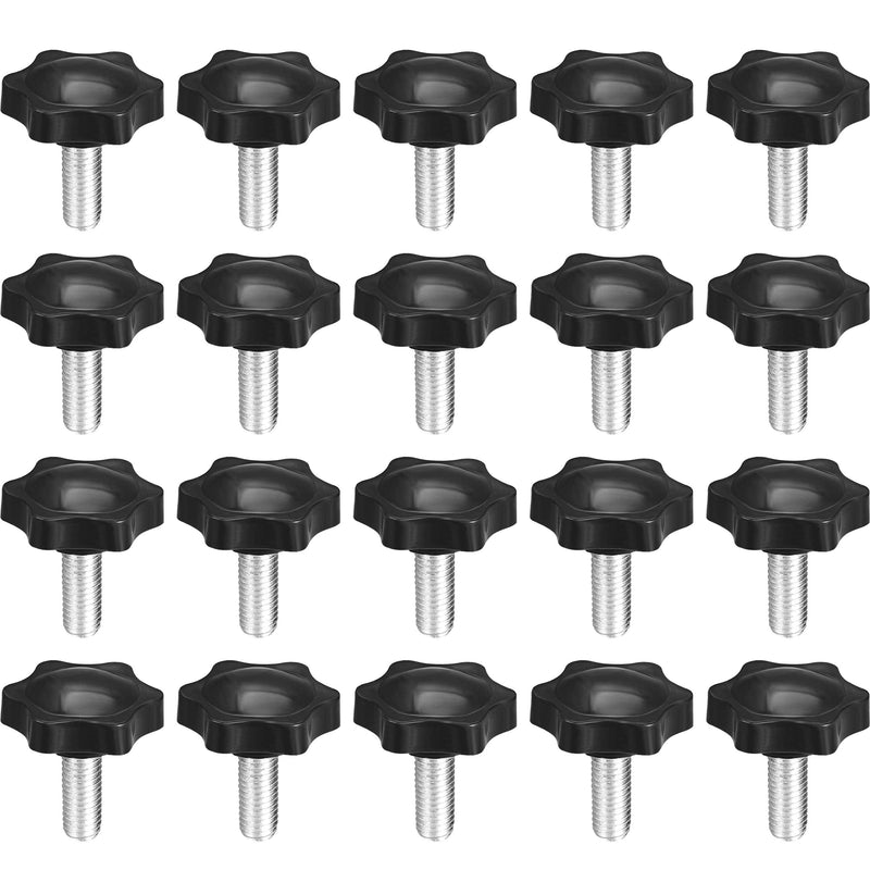 M8 x 16mm Thread Clamping Knob, Thumb Screw, Star Hand Knob Tightening Screw Knob for Machinery, 20Pcs M8 x 16mm