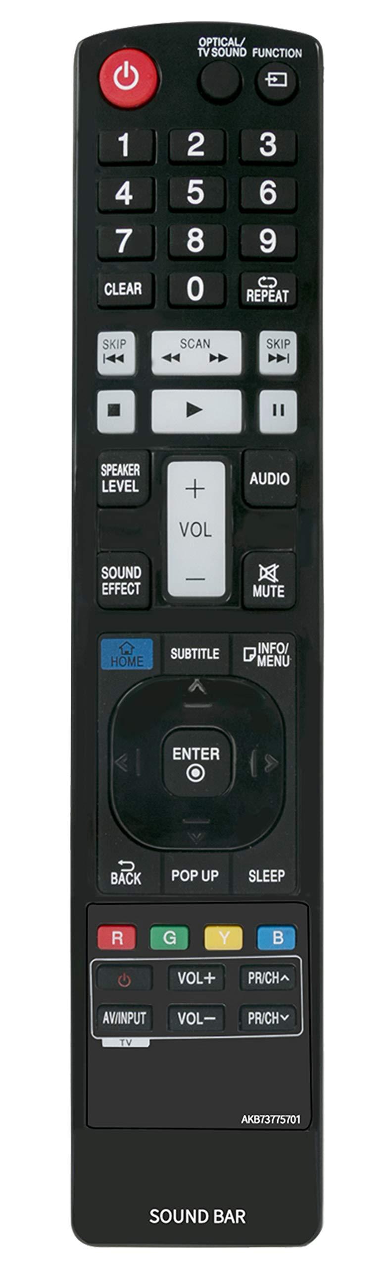 AKB73775701 Replaced Remote fit for LG Smart Sound Bar NB3730A NB3732A S33A1-D NB3740 S34A1-D NB3730ANB