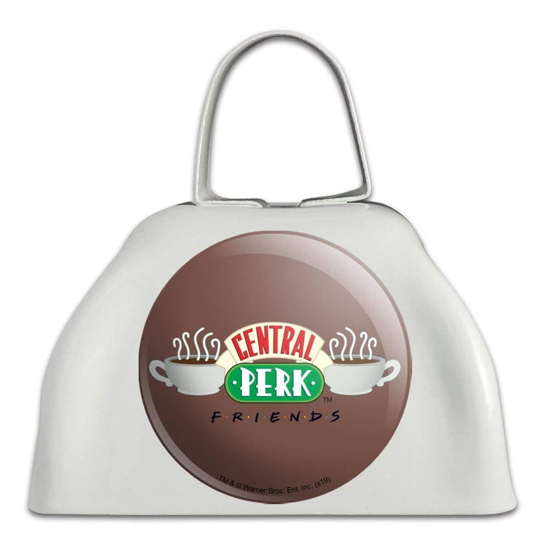 Friends Central Perk Logo White Metal Cowbell Cow Bell Instrument
