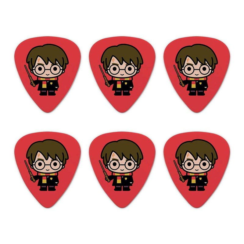 Harry Potter Cute Chibi Character Novelty Guitar Picks Medium Gauge - Set of 6