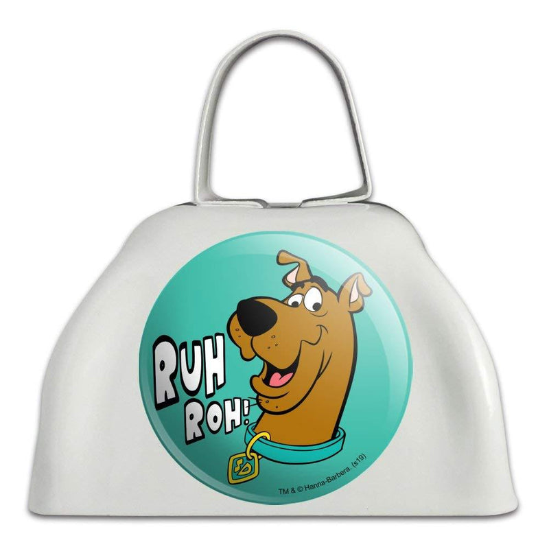 Scooby-Doo Ruh Roh White Metal Cowbell Cow Bell Instrument