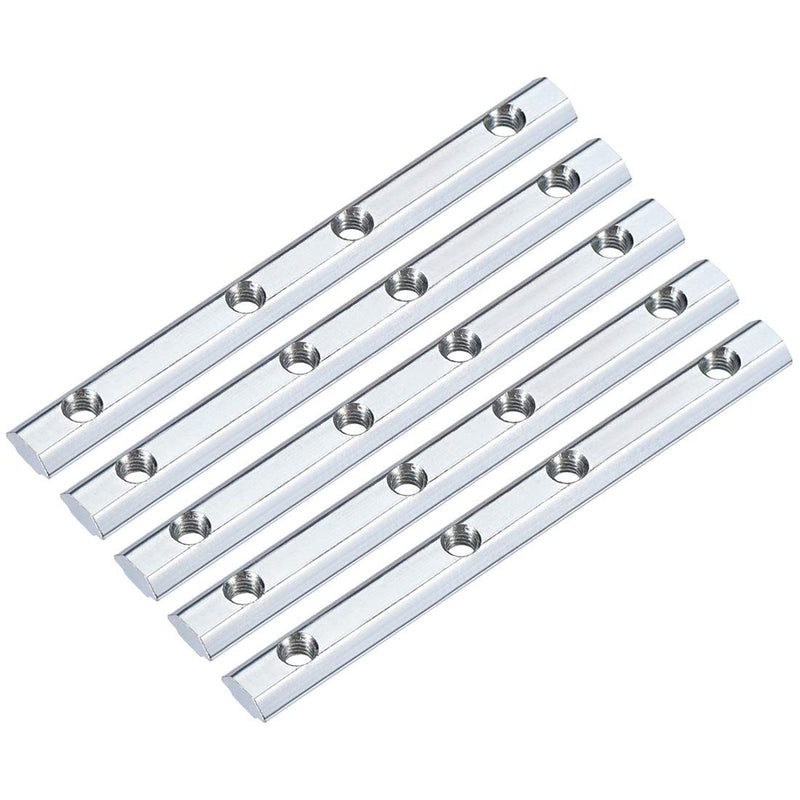 [AUSTRALIA] - uxcell Straight Line Connector, 3.9 Inch Joint Bracket for 2020 Series T Slot 6mm Aluminum Extrusion Profile, 5 Pcs 