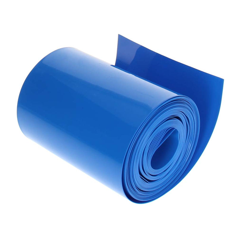 Othmro 1Pcs 18.04Ft Battery Heat Shrink Tubing Kit, 2.95inch Flattening Width Insulation PVC Heat Shrink Tube, Shrink Wrap Tubing Industrial Tubing for 18650 Battery Pack Power Blue Flattening width: 75mm,length: 5.5m