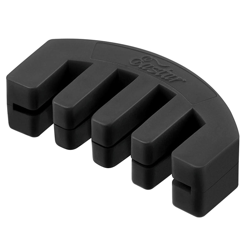 Eastar 4/4 Violin Mute, Full Size Practice Rubber Accessories, Black, EAC-002A 1-Pack