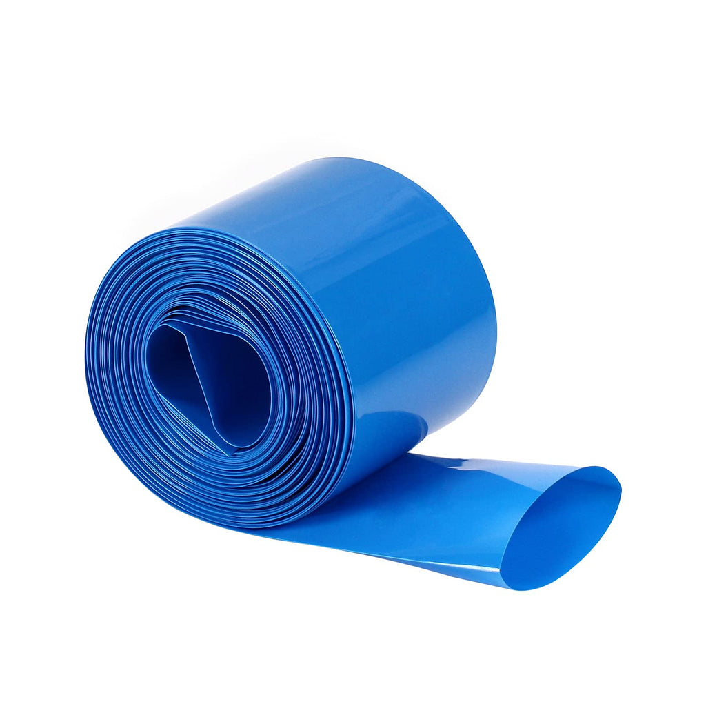 Othmro 1Pcs 32.8Ft Battery Heat Shrink Tubing Kit, 2.36inch Flattening Width Insulation PVC Heat Shrink Tube, Shrink Wrap Tubing Industrial Tubing for 18650 Battery Pack Power Blue Flattening width:60mm ,length:10m 1