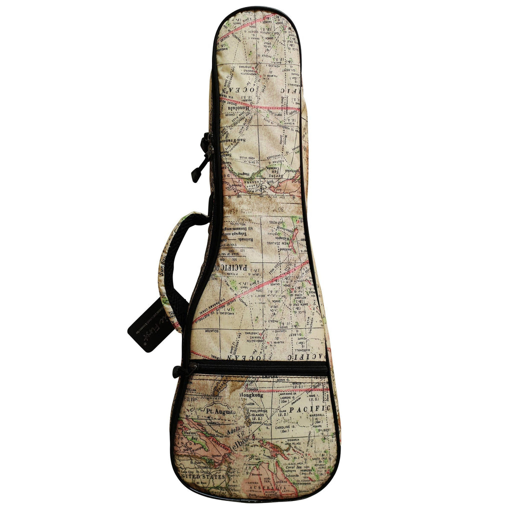 MUSIC FIRST Original Design"Ancient Map" Waterproof ukulele case ukulele bag ukulele cover, New Arrial (Fit for 23~24 inch Concert Ukulele) Fit for 23~24 inch Concert Ukulele AncientMap