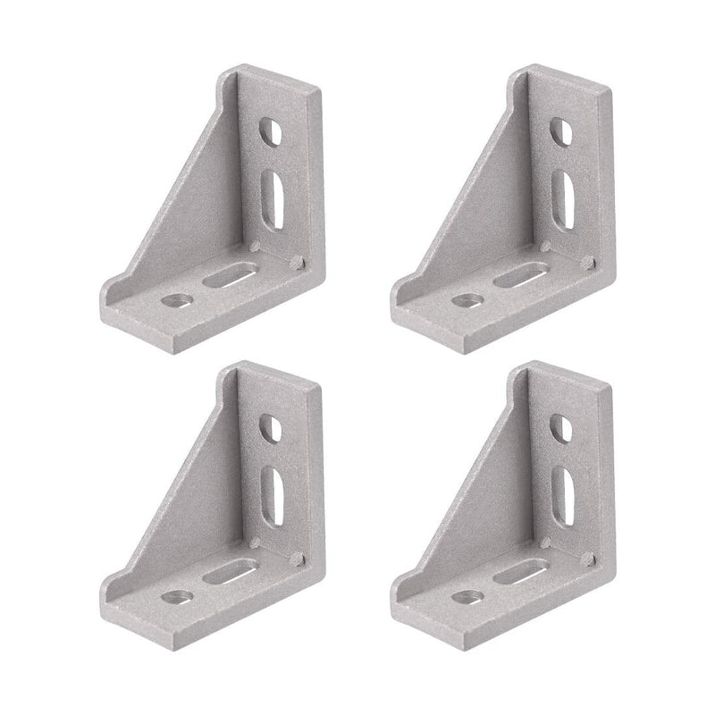 [AUSTRALIA] - uxcell Inside Corner Bracket Gusset, 60mm x 60mm for 3030 Series Aluminum Extrusion Profile, 4 Pcs (Silver) 