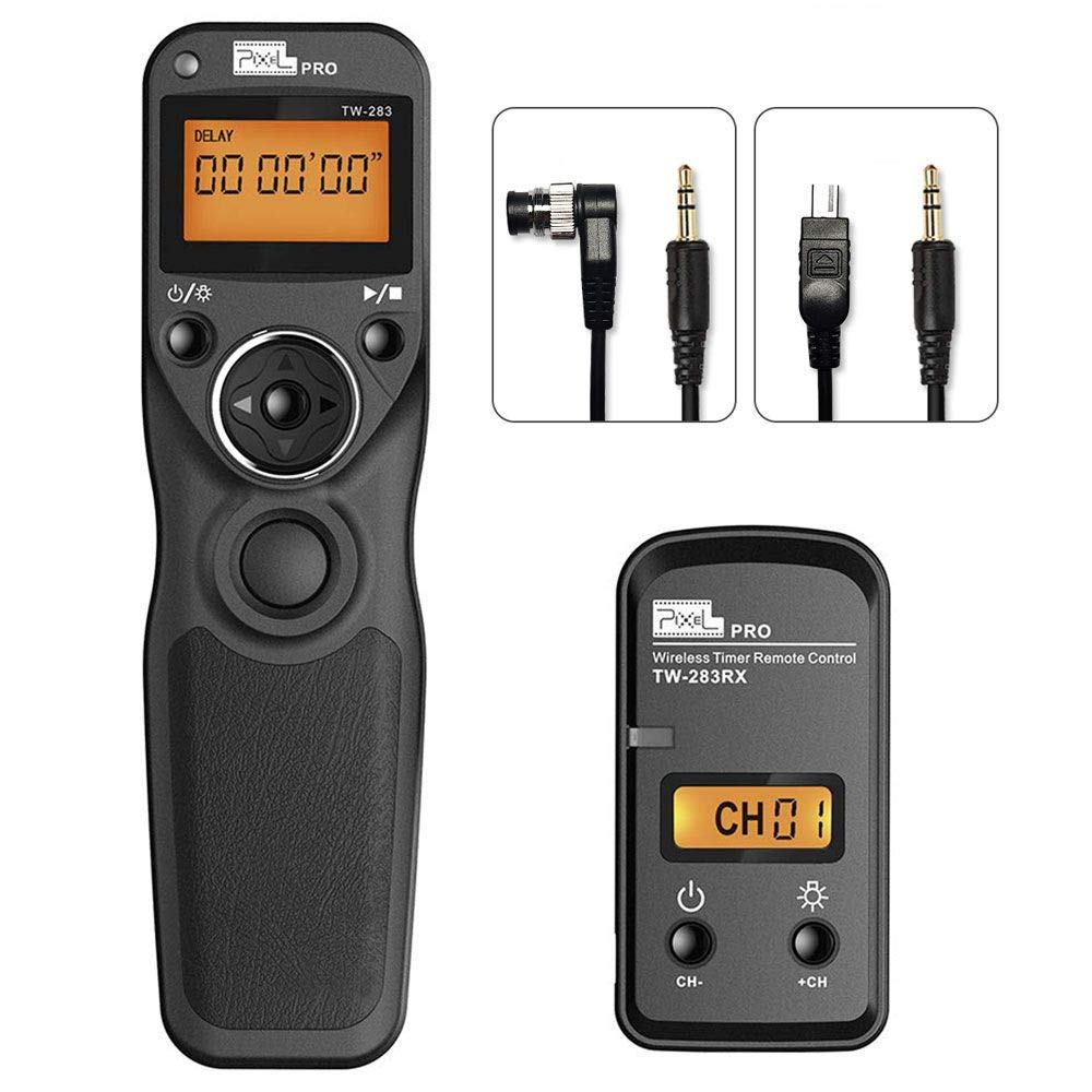 Wireless Shutter Release Compatible for Nikon, PIXEL 2.4G Remote Shutter Release Cable Wireless Timer Remote Control DC0/DC2 Compatible for Nikon D850 D750 D610 D5300 D3300 D7500 D1 D2 D3 TW-283DC0/DC2 Compatible for Nikon