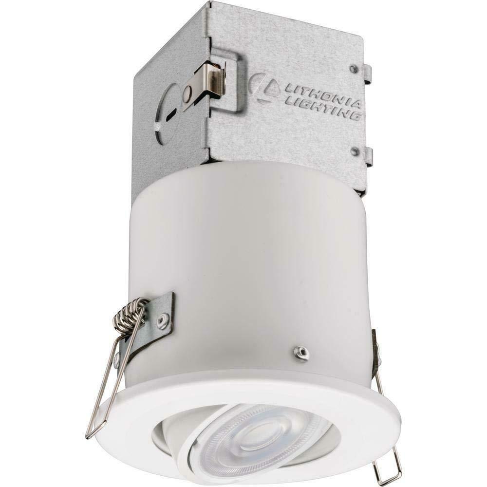 LITHONIA LIGHTING 3JGLIK ADJ 30K 80CRI MW M6 Lithonia One-up Integrated LED Recessed Kit, White
