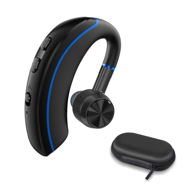 Bluetooth Headset, FLINEVE Wireless Earpiece V5.0 Ultralight Hands Free Business Earphone with Mic for for Office/Office/Trucker Driving (Blue)