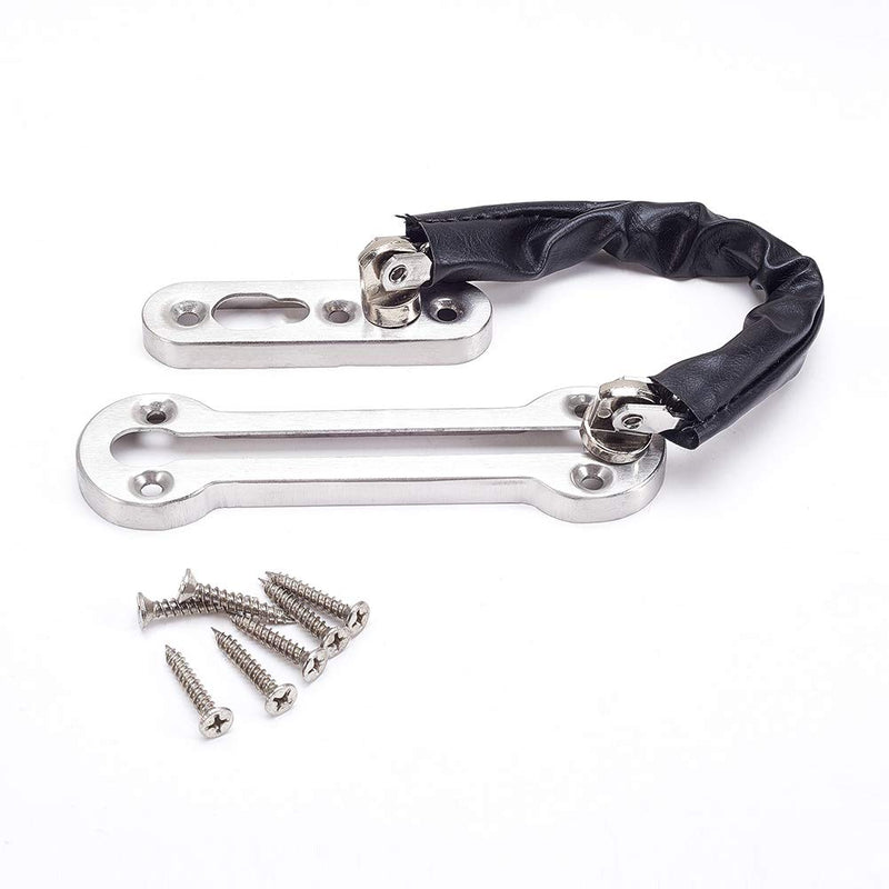 MroMax Home Safety Burglarproof Chain Door Guard 304 Stainless Steel Security Lock for Door and Home Security Silver Tone 1Pcs