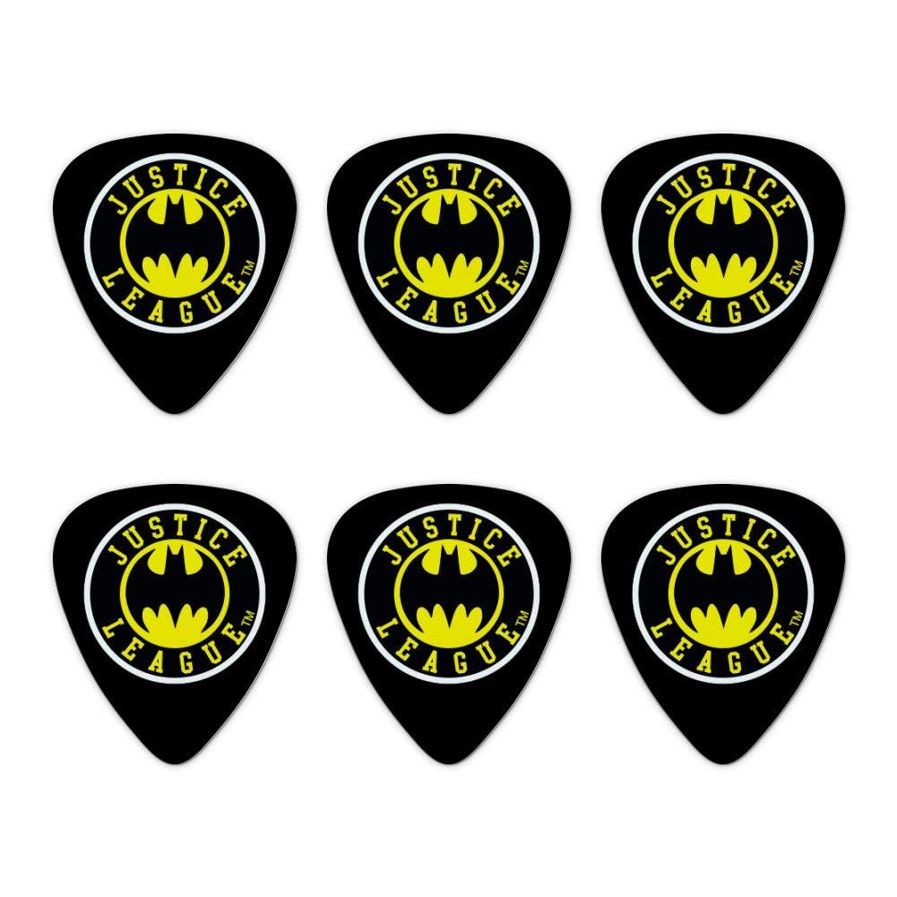 Justice League Batman Athletic Logo Novelty Guitar Picks Medium Gauge - Set of 6