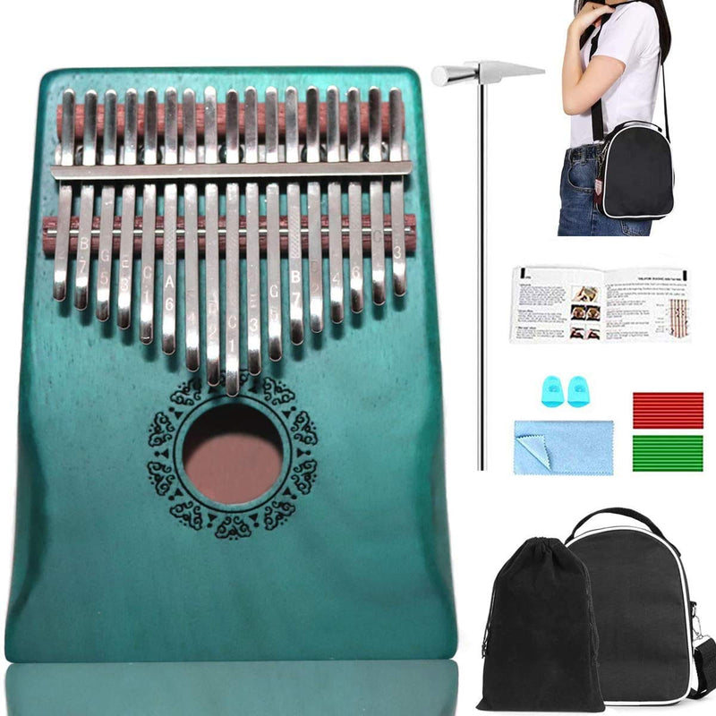 Kalimba 17 Keys Thumb Piano, Thumb Pianos，Easy to Learn Portable Finger Piano Gifts for Kids and Adults, with Study Instruction and Tune Hammer