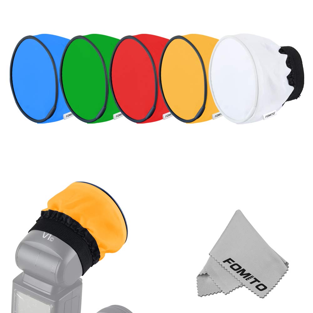 Fomito Flash Diffuser Color Gel 5pcs for Godox V1 Flash