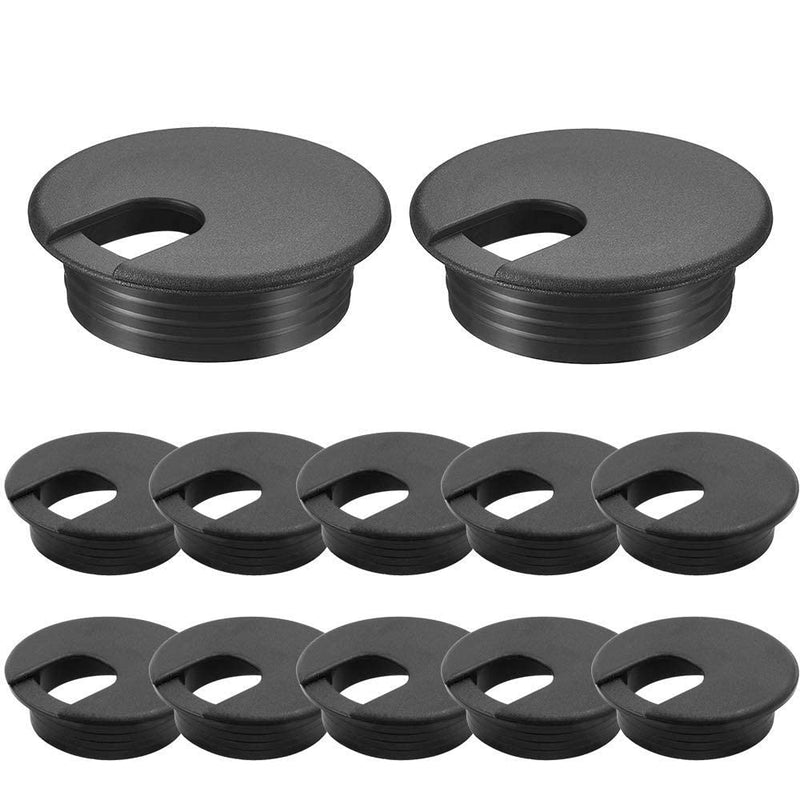 Bestgle 12pcs 2 Inch Desk Table Grommet Cord Cable Wire Grommets Computer PC Desk Hole Grommets Tidy Wire Organizers Plastic Cover for Office Cord Management