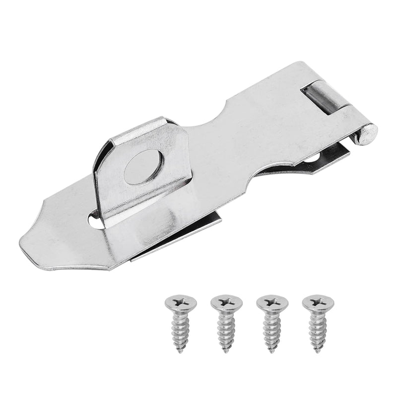 MroMax Hasp Staple Padlock Latch,73.5mm Length,Stainless Steel Furniture Cupboard Door Stainless Steel Silver Tone 1Pcs 73.5mm