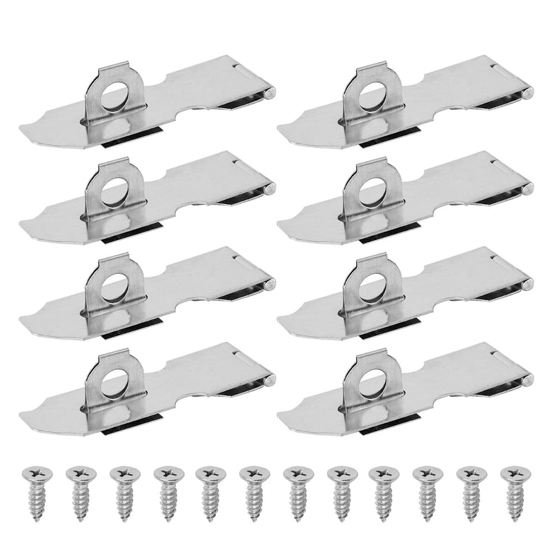 [AUSTRALIA] - MroMax Hasp Staple Padlock Latch, 128mm Length,Stainless Steel Furniture Cupboard Door Stainless Steel Silver Tone 16Pcs 