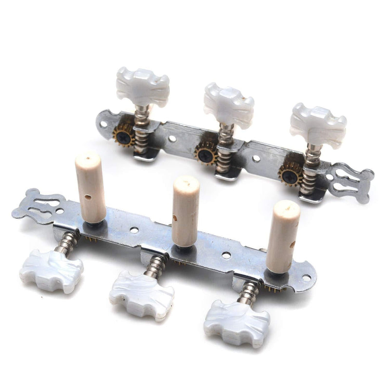 FarBoat 2Pcs Guitar Tuner String Tuning Pegs Keys Machine Head Acrylic for Acoustic Classical Guitar with Screws (L+R)