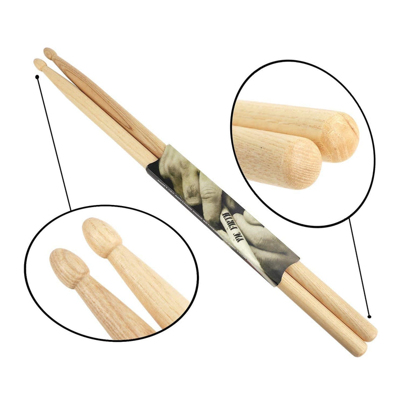 Drum Sticks Drumsticks Classic Maple Wood Drum Stick Instrument Tool Music Drum 5A Big Drumstick 7A Kids Drum Stick for Small Venue and Acoustic Performances, Single Pair 7A-39.5X1.3cm