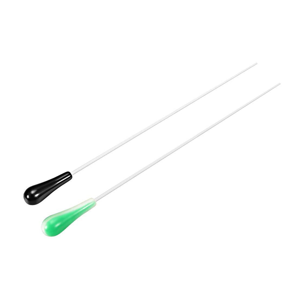 uxcell Music Conductor Baton Orchestra Baton 39cm/15.35inch Length Black Green Resin Handle Music Conducting Baton 2pcs