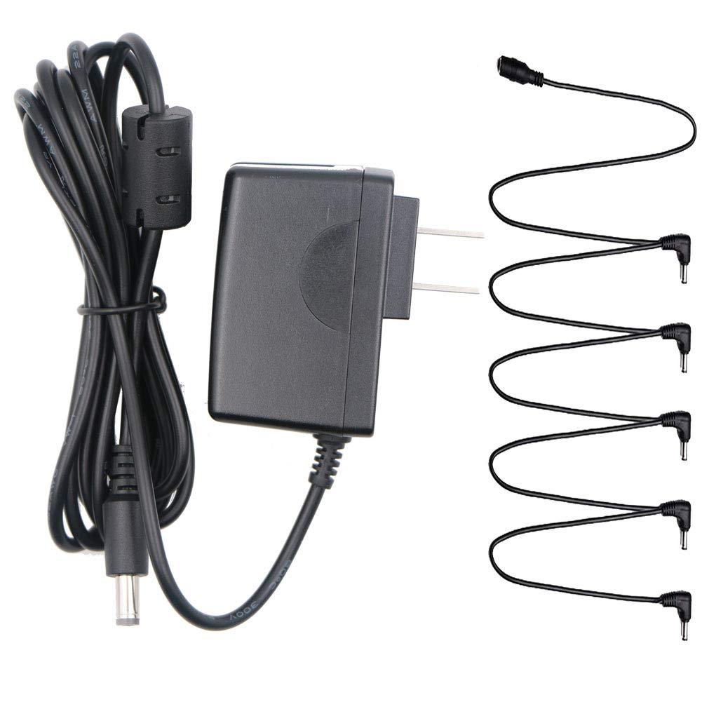 9V 1.5A (1500mA) Power Supply Adapter for BOSS Zoom Guitar Multi Effects Pedal for Casio Piano Keyboard with Cable 5 Way Daisy Chain Cord Anti-Hum