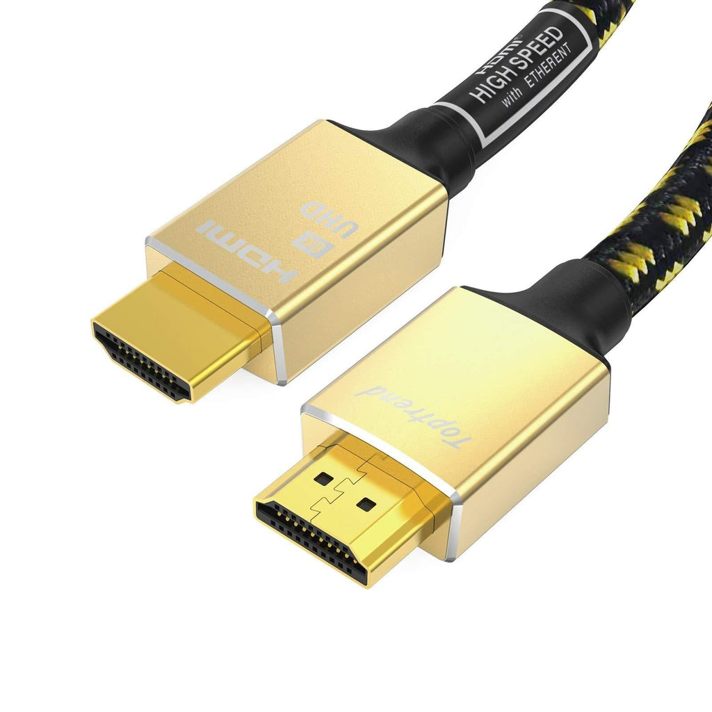 8K HDMI Cable 6ft,Toptrend HDMI Cord 2.1 High Speed 48Gbps,HDR, HDCP, 3D, 2160P, 1080P, 28AWG, ARC,Compatible with UHD TV, Blu-ray, Xbox, PS4/3, Fire TV 8k hdmi cable 6ft