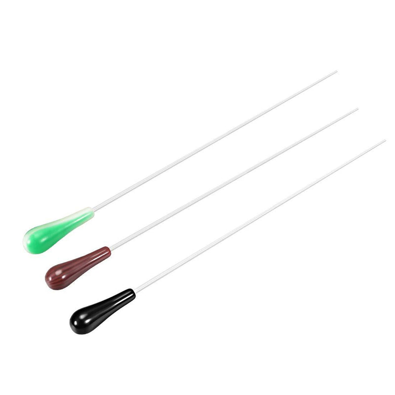 uxcell Music Conductor Baton 39cm/15.35inch Length Red Black Green Resin Handle Music Conducting Baton 3pcs